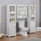 Alaterre Furniture Dorset Bathroom Storage Tower with Open Upper Shelves and Lower Cabinet ANVA7778WH - alternate 2